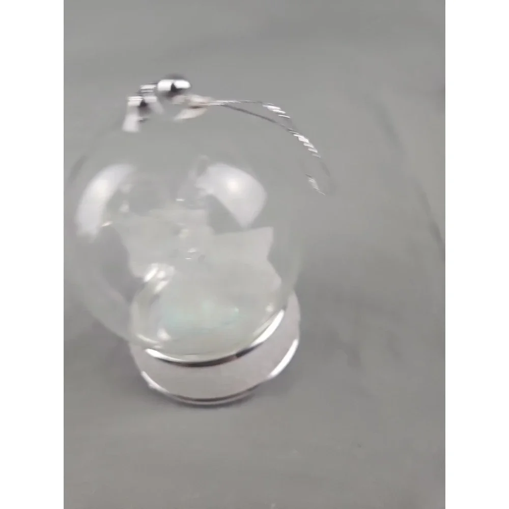 Snow Globe Vintage Style‎ Retro Christmas Ornament Decor Angel Plays Music